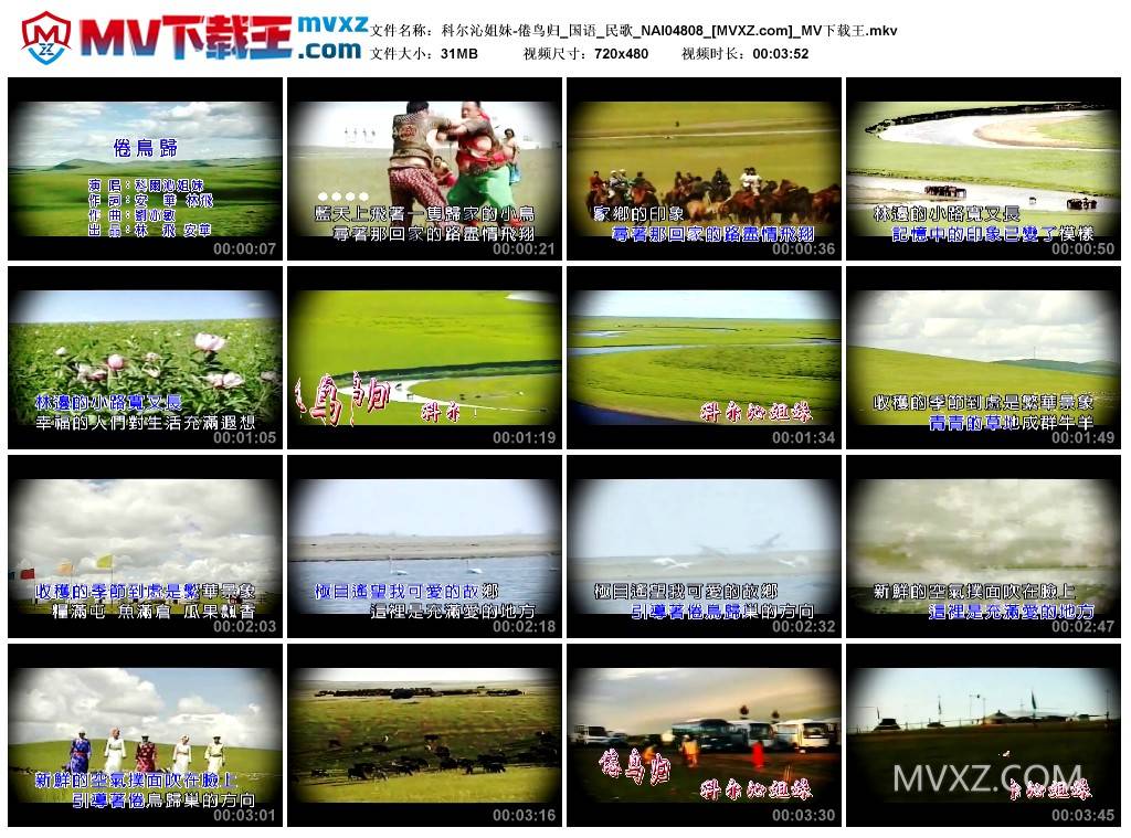 科尔沁姐妹-倦鸟归_国语_民歌_NAI04808